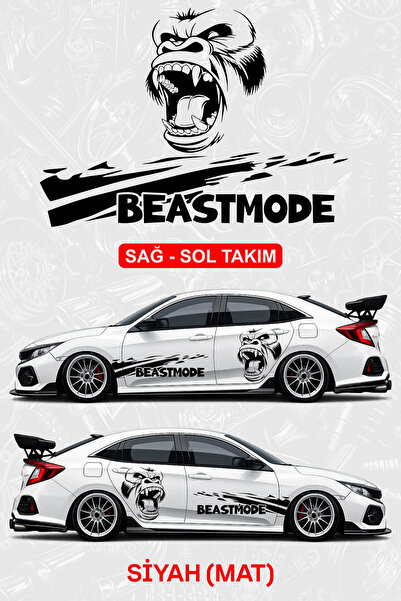 Stikacar BEAST MODE Sticker - Yan Gövde Kaplama Seti