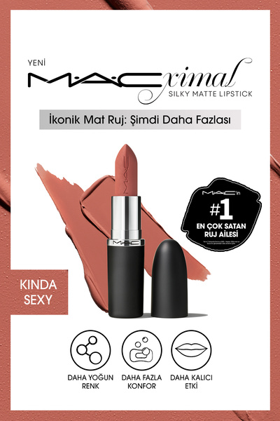 M.A.C M·a·cxımal Silky Matte Lipstick Nemlendirme Etkili Yoğun Renk Sağlayan ...