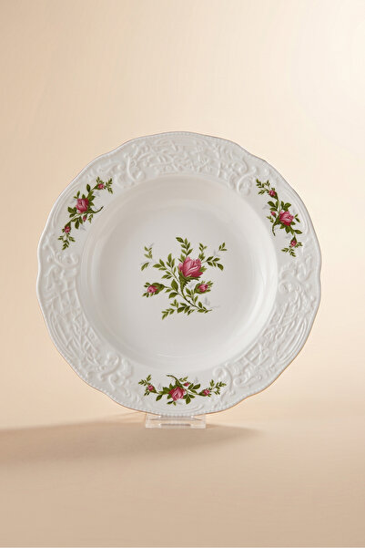 Karaca Vintage Rose Çukur Tabak 22 cm Krem