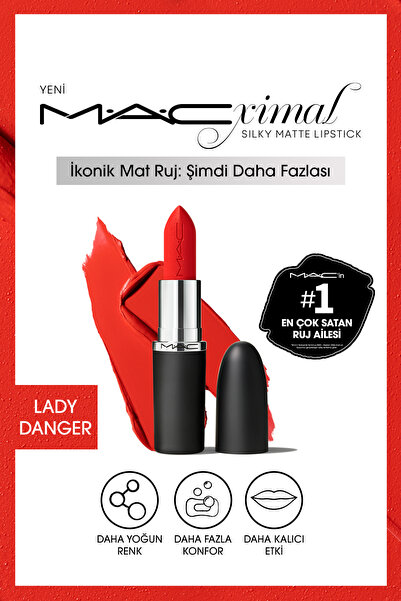 M.A.C M·A·Cximal Silky Matte Lipstick Moisturizing Effect Intensive Color Lip...