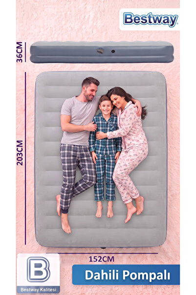 BESTWAY Çift Kişilik Entegre Pompalı Yatak 6716T