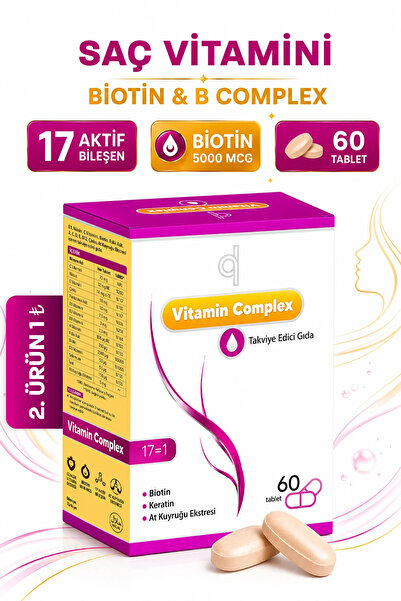 Quality Life Saç Vitamini - Biotin Tablet B Complex - Saç ve Tırnak İçin Saç ...