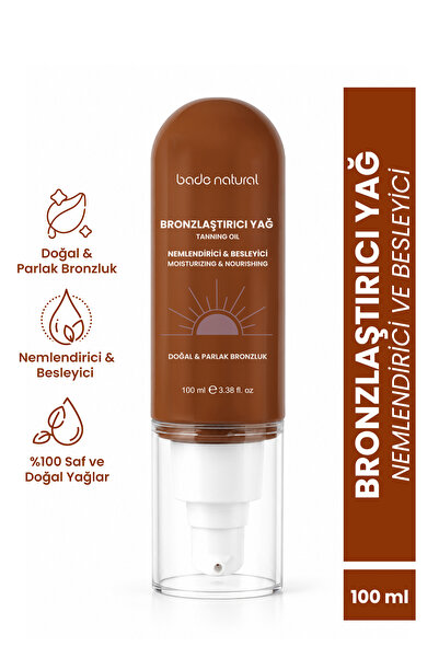 Bade Natural Bronzlaştırıcı Ve Nemlendirici Güneş Yağı %100 Doğal 100 ml