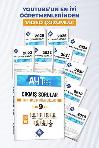 KR Akademi Yayınları 2027 AYT Çıkmış Sorular Son 9 Yıl Tıpkı Basım Kitapçıkları