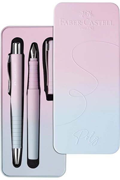 Faber Castell Poly Ball Hediye Seti,B Uç Dolma Kalem, XB Uç Tükenmez Kalem, B...