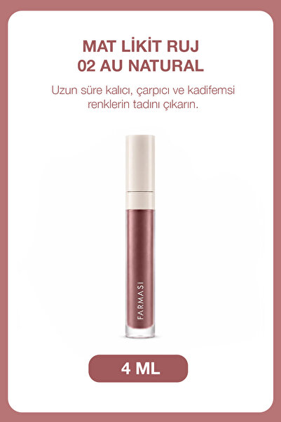 Farmasi Long-Lasting Velvety Texture Matte Liquid Lipstick |   02 Au Natural