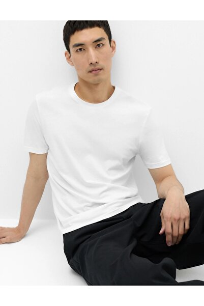 Marks & Spencer Slim Fit T-Shirt aus Reiner Baumwolle mit Rundhalsausschnitt