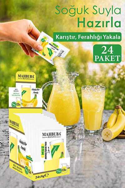 Mahbuba Muz Aromalı Soğuk Toz Içecek 24x9gr