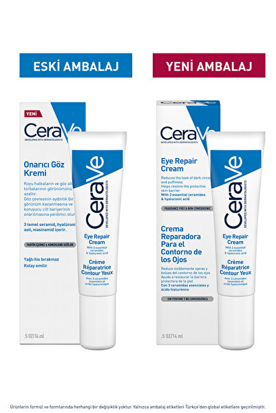 CeraVe Koyu Halka ve Göz Altı Torba Görünümü Karşıtı Onarıcı Göz Kremi 14 ml