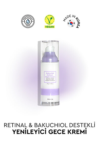 Bibimcos Bakuchiol Retinal Night Cream 30gr - Yenileyici & Kırışıklık Karşıtı...
