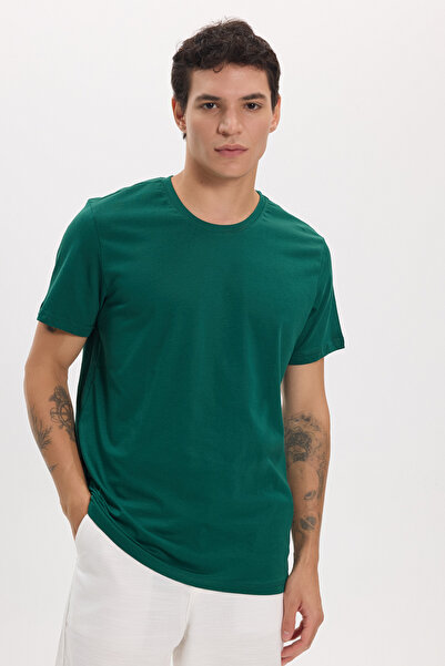 Tudors Μπλουζάκι Unisex Slim Fit Slim Fit 100% βαμβακερό μαλακό πράσινο μπλου...