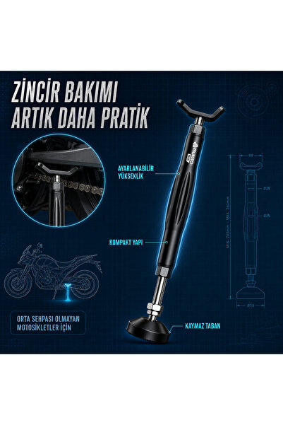 Nukrotech Motosiklet Kaldırma Sehpası – Zincir Bakım Standı