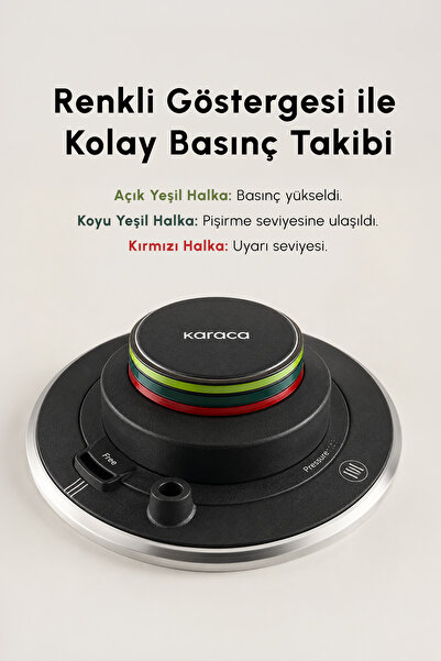 Karaca Quick And Safe Indüksiyon Tabanlı Düdüklü Tencere 7 Litre