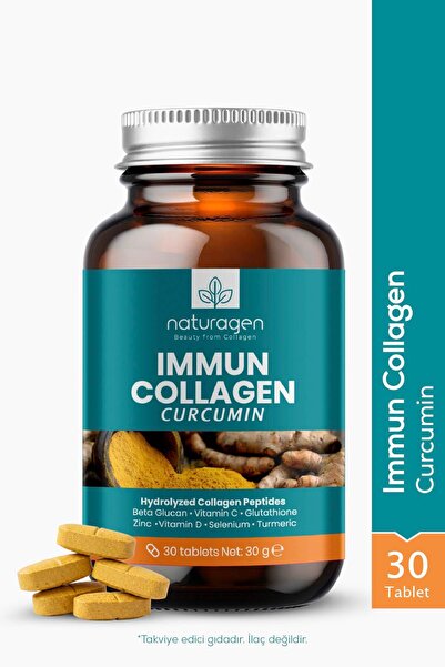 Naturagen Immun Collagen Curcumin 30 Tablet | Zerdeçallı | Hidrolize Kolajen ...