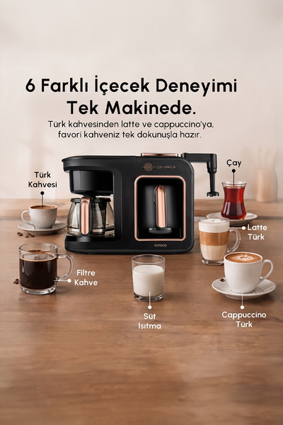 Karaca Hatır plus barista 6 in 1 latte cappuccino and roasted turkish coffee ...
