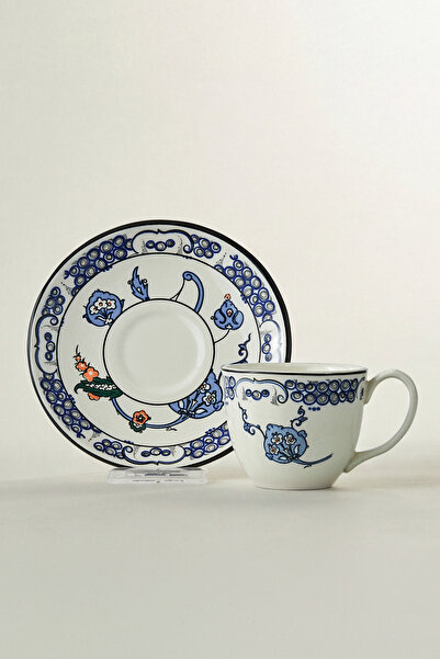 Karaca İznik Hatai Coffee Cup and Saucer 90 ml