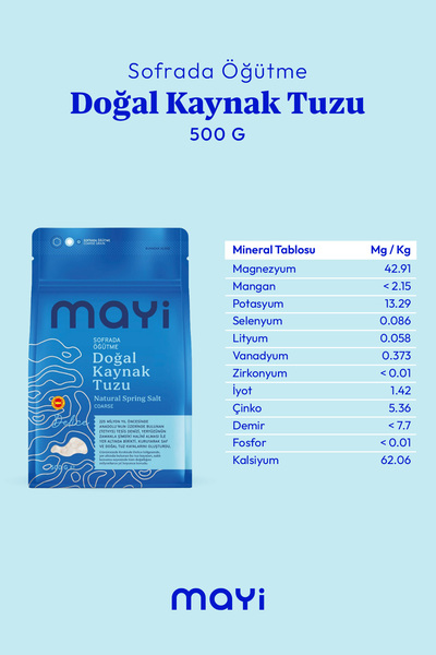 Mayi Tuz Mayi Sofrada Öğütme Tuzu 500 gr