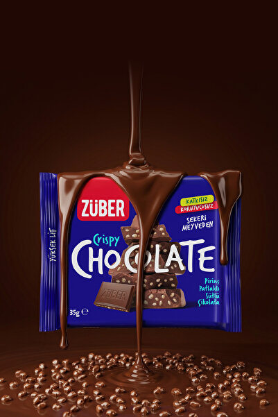 Züber Pirinç Patlaklı Sütlü Çikolata 35g x 6 Adet