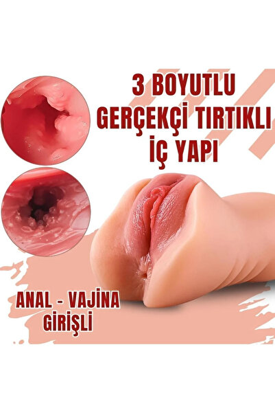 shaggerz Büyük Boy Cep Tipi Saklanabilir 18 Cm Realistik Yapay Suni Vajina Mastürbatör 600GR