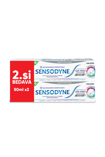 Sensodyne Çok Yönlü Koruma Beyazlatıcı Diş Macunu 50 ml x 4 Adet
