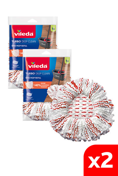 Vileda 2 Paket Turbo Deep Clean Yedek Paspas, Extra Pedli, Üçgen Başlık, Deri...