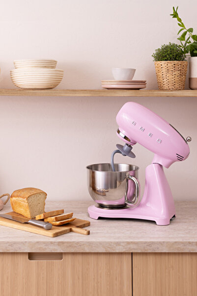 SMEG 50's Style Retro 4.8 Litre Pembe Stand Mikser SMF03PKEU