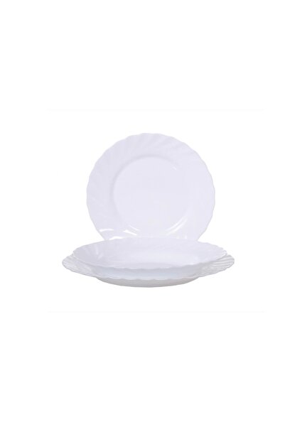 Eljado dinner set, round white opal, 18 pieces