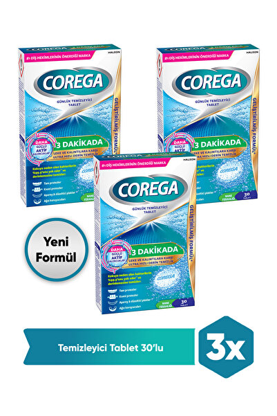 Corega 3 Dakikada Günlük Temizleyici Tablet 90 Adet (30x3)