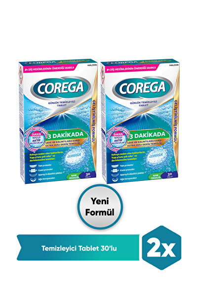 Corega Cleanser Bio Protez Temizleme Tableti 30'lu X 2 Adet