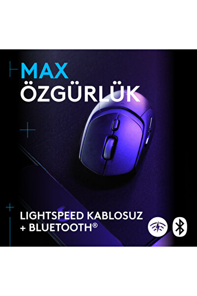 logitech G G309 LIGHTSPEED HERO 25K Sensörlü PC/Mac ile Uyumlu Kablosuz Oyuncu Mouse, Siyah 910-007200