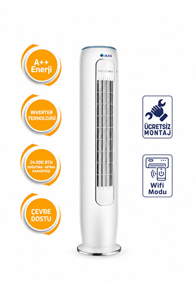 AURA Salon Tipi Klima Wifi Bağlantılı New 24.000 Btu