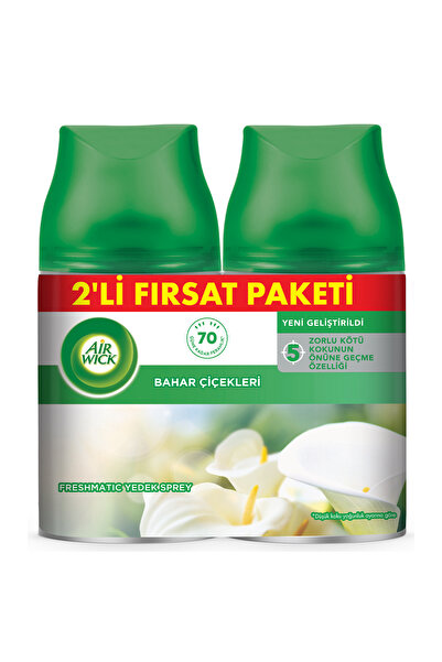 Air Wick Oda Kokusu Freshmatic Yedek Sprey Bahar Çiçekleri, 2’li Fırsat Paketi