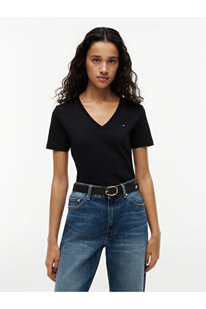 Tommy Hilfiger Nos Damen-T-Shirt in Schwarz