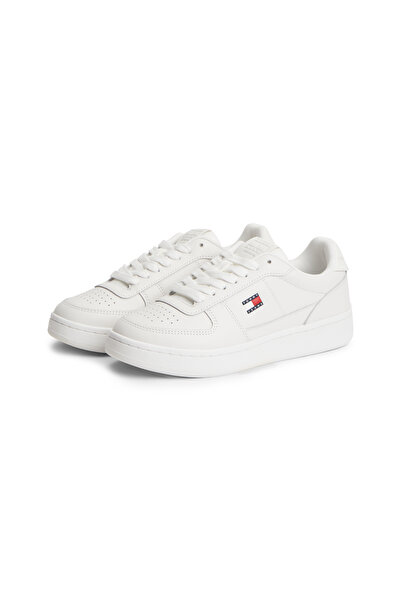 Tommy Hilfiger Women'S/Girls' Brand Logo White1 Sneaker Suitable for Daily Use