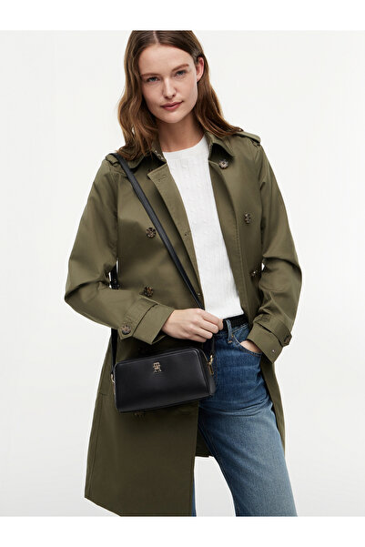 Tommy Hilfiger TH GRACE Kameratasche, schwarze Damen-Umhängetasche