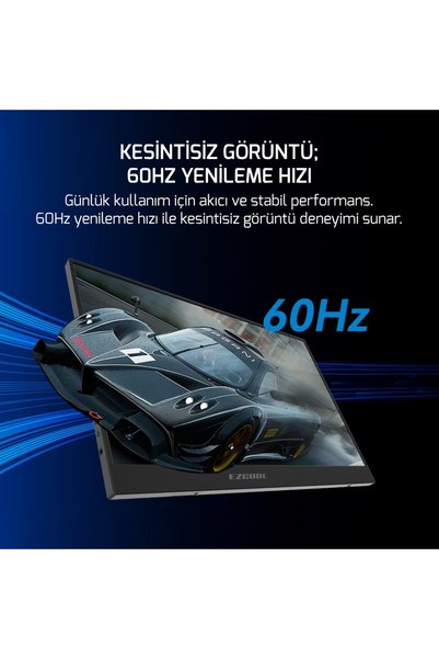 EZCOOL Lite E15 15,6’’ 60HZ FHD Taşınabilir Monitör (Sıfır Ölü Piksel Garantili)