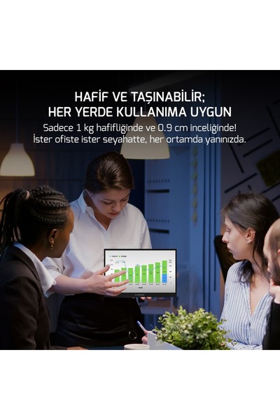EZCOOL Lite E15 15,6’’ 60HZ FHD Taşınabilir Monitör (Sıfır Ölü Piksel Garantili)