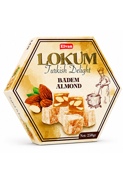 Elvan Bademli Lokum 250 Gr. ( 1 Paket)