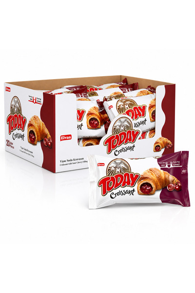 Elvan Today Kruvasan Vişneli 40 Gr. 20 Adet (1 Kutu)