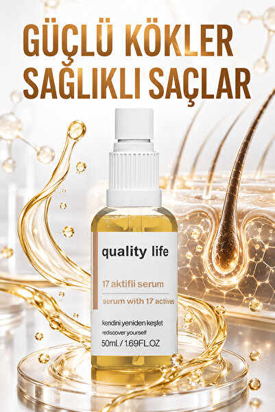 Quality Life Saç Dökülmesine Karşı Serum - Saç Serumu 17 Aktifli - Saç Serum ve Yağı Biotin Deniz Yosunu Complex