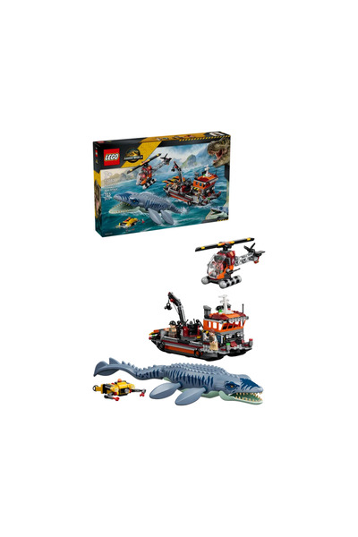 LEGO ®   Jurassic World Mosasaurus Dinosaurier-Boot-Angriff Spielzeug 77983