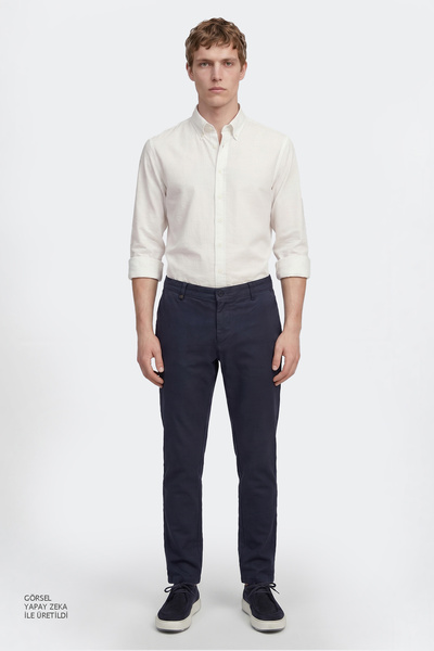 ALTINYILDIZ CLASSICS Lacivert Erkek Slim Fit Pantolon ACE001261511_LAC
