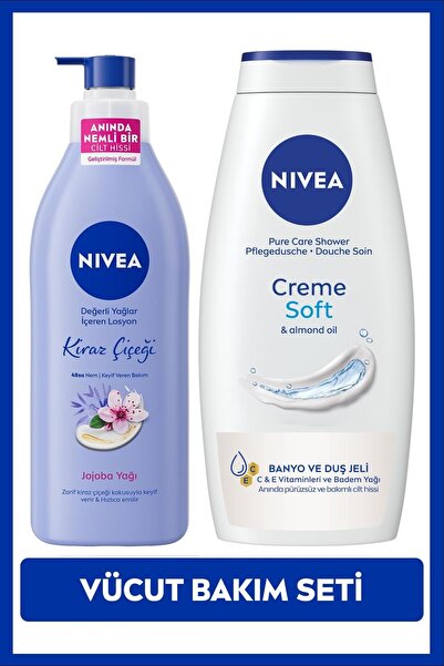 NIVEA Creme Soft Kremsi Dokunuş Duş Jeli 750ml ve Değerli Yağlar Içeren Nemle...