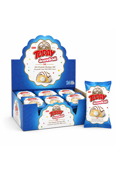 Elvan Today Snowball Sütlü Kek 35 Gr. 24 Adet (1 Kutu)
