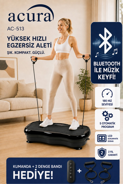 Acura AC-513 5 Programlı Bluetoothlu Yüksek Hızlı Egzersiz Aleti