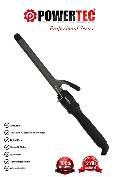 POWERTEC Tr-19 Professional Ceramic Plate Hair Styler & Curling Iron 19mm