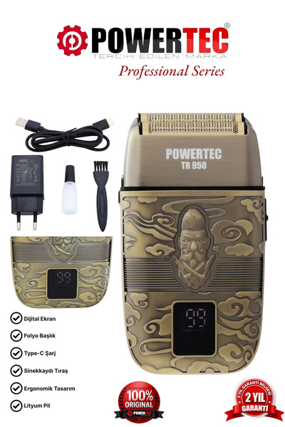 POWERTEC TR-950 Günlük Sakal Tıraş Makinası