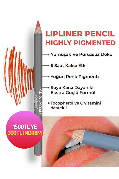 Alix Avien Uzun Süre Kalıcı Dağılma Yapmayan Nemlendirici Dudak Kalemi - Lipl...