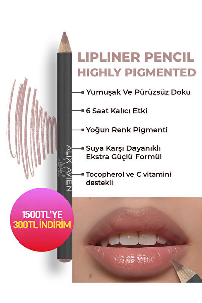 Alix Avien Uzun Süre Kalıcı Dağılma Yapmayan Nemlendirici Dudak Kalemi - Lipl...
