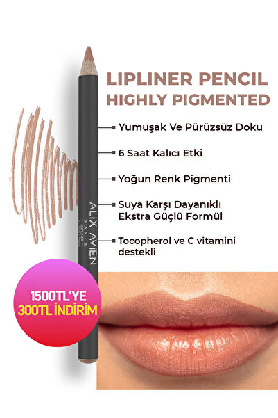 Alix Avien Uzun Süre Kalıcı Dağılma Yapmayan Nemlendirici Dudak Kalemi - Lipl...